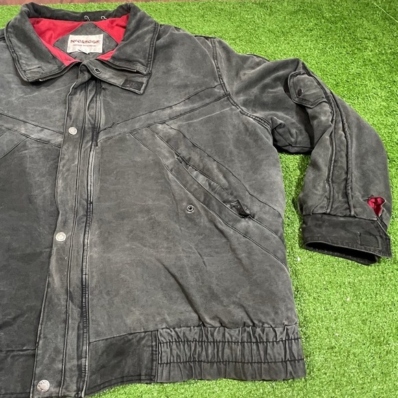 Vintage Mcregor Jacket 2XL Work Jacket Faded Black Grey Chore Coat XXL Y2K - Picture 3 of 8